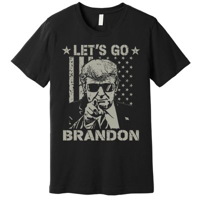 Lets Go Braden Brandon US Flag Funny Trendy Sarcastic Premium T-Shirt