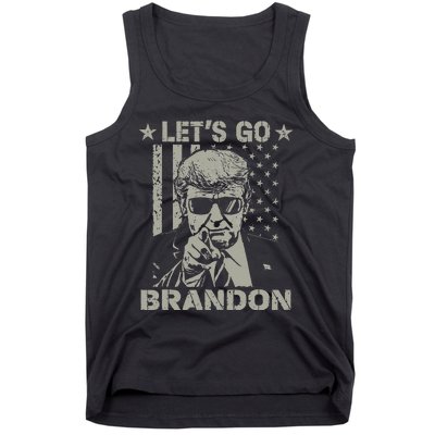 Lets Go Braden Brandon US Flag Funny Trendy Sarcastic Tank Top