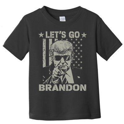 Lets Go Braden Brandon US Flag Funny Trendy Sarcastic Toddler T-Shirt