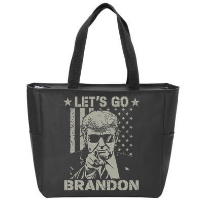 Lets Go Braden Brandon US Flag Funny Trendy Sarcastic Zip Tote Bag