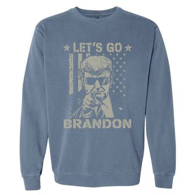 Lets Go Braden Brandon US Flag Funny Trendy Sarcastic Garment-Dyed Sweatshirt