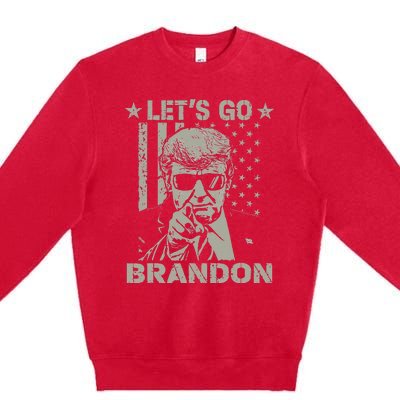 Lets Go Braden Brandon US Flag Funny Trendy Sarcastic Premium Crewneck Sweatshirt