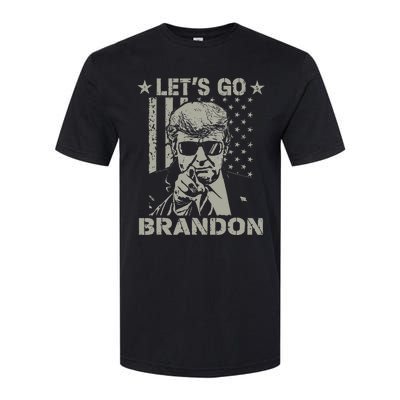 Lets Go Braden Brandon US Flag Funny Trendy Sarcastic Softstyle CVC T-Shirt