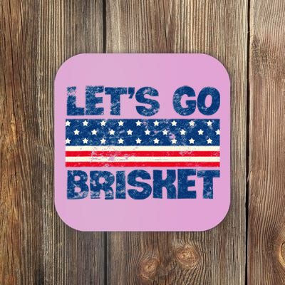 Lets Go Brisket BBQ Backyard Grill Cookout Grillmasters Coaster