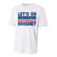 Lets Go Brisket BBQ Backyard Grill Cookout Grillmasters Performance Sprint T-Shirt