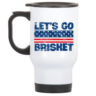 Lets Go Brisket BBQ Backyard Grill Cookout Grillmasters Stainless Steel Travel Mug