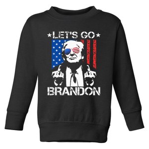 Let's Go Brandon Trump Middle Finger Flag Toddler Sweatshirt