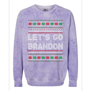 Let's Go Brandon Anti Biden Chant TRUMP 2024 Ugly Christmas Colorblast Crewneck Sweatshirt