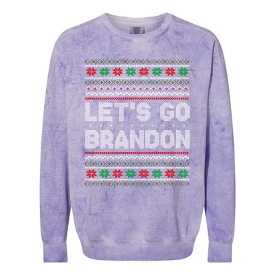 Let's Go Brandon Anti Biden Chant TRUMP 2024 Ugly Christmas Colorblast Crewneck Sweatshirt