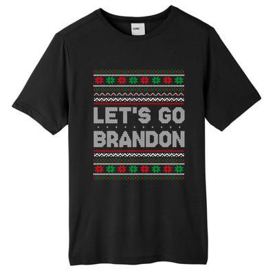 Let's Go Brandon Anti Biden Chant TRUMP 2024 Ugly Christmas Tall Fusion ChromaSoft Performance T-Shirt