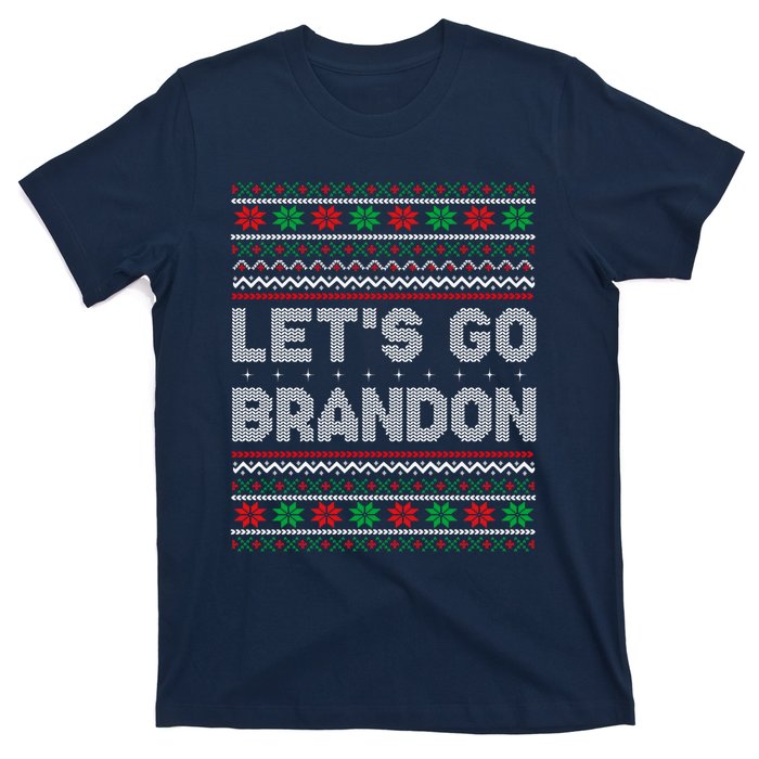 Let's Go Brandon Anti Biden Chant TRUMP 2024 Ugly Christmas T-Shirt