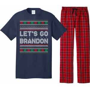 Let's Go Brandon Anti Biden Chant TRUMP 2024 Ugly Christmas Pajama Set