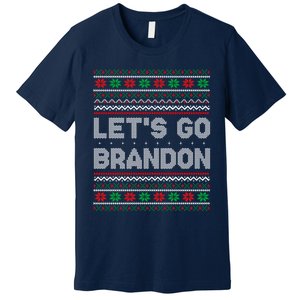 Let's Go Brandon Anti Biden Chant TRUMP 2024 Ugly Christmas Premium T-Shirt