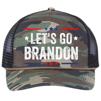 Lets Go Brandon Anti Liberal Us Flag Retro Rope Trucker Hat Cap