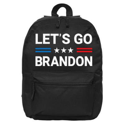 Lets Go Brandon Conservative US Flag Gift 16 in Basic Backpack