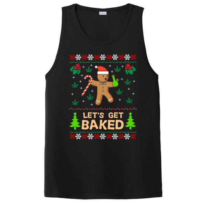 Lets Get Baked Ugly - Weed Christmas Gift Xmas PosiCharge Competitor Tank