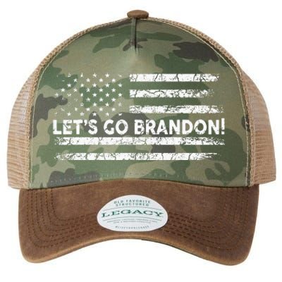 Lets Go Brandon Joe Biden Chant Impeach Biden USA Flag Legacy Tie Dye Trucker Hat