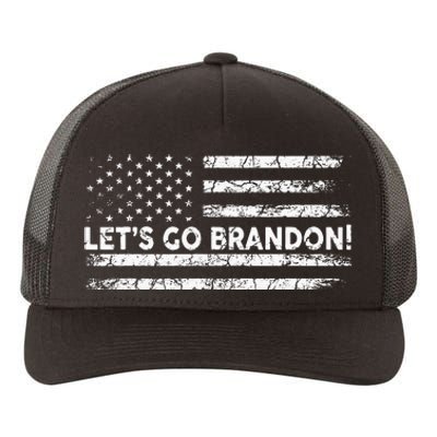 Lets Go Brandon Joe Biden Chant Impeach Biden USA Flag Yupoong Adult 5-Panel Trucker Hat