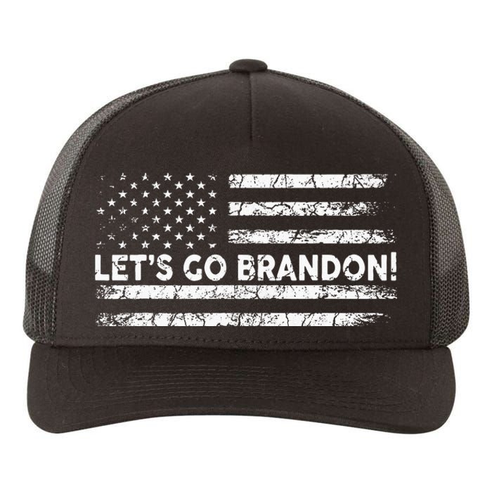 Lets Go Brandon Joe Biden Chant Impeach Biden USA Flag Yupoong Adult 5-Panel Trucker Hat