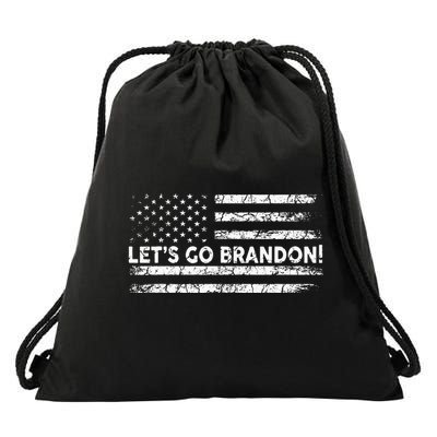 Lets Go Brandon Joe Biden Chant Impeach Biden USA Flag Drawstring Bag