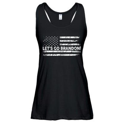 Lets Go Brandon Joe Biden Chant Impeach Biden USA Flag Ladies Essential Flowy Tank