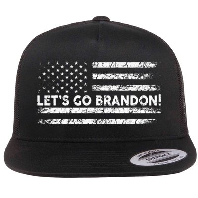 Lets Go Brandon Joe Biden Chant Impeach Biden USA Flag Flat Bill Trucker Hat