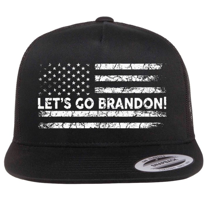 Lets Go Brandon Joe Biden Chant Impeach Biden USA Flag Flat Bill Trucker Hat