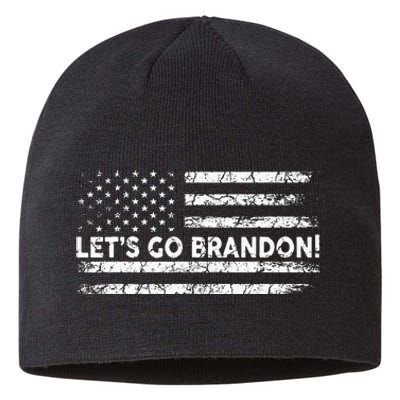 Lets Go Brandon Joe Biden Chant Impeach Biden USA Flag Sustainable Beanie