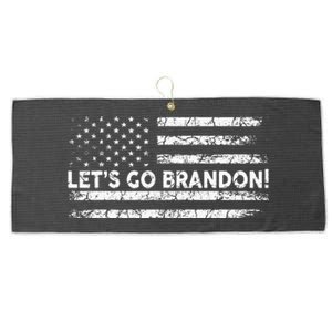 Lets Go Brandon Joe Biden Chant Impeach Biden USA Flag Large Microfiber Waffle Golf Towel