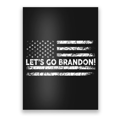 Lets Go Brandon Joe Biden Chant Impeach Biden USA Flag Poster
