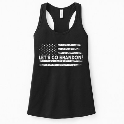 Lets Go Brandon Joe Biden Chant Impeach Biden USA Flag Womens Tank Top