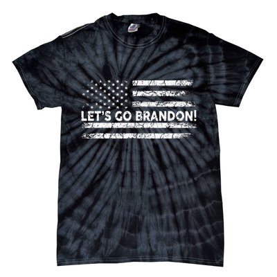 Lets Go Brandon Joe Biden Chant Impeach Biden USA Flag Tie-Dye T-Shirt