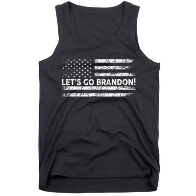 Lets Go Brandon Joe Biden Chant Impeach Biden USA Flag Tank Top