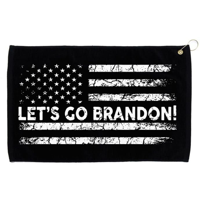 Lets Go Brandon Joe Biden Chant Impeach Biden USA Flag Grommeted Golf Towel