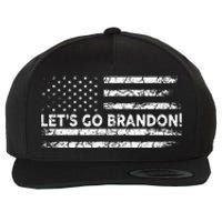 Lets Go Brandon Joe Biden Chant Impeach Biden USA Flag Wool Snapback Cap