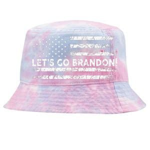 Lets Go Brandon Joe Biden Chant Impeach Biden USA Flag Tie-Dyed Bucket Hat