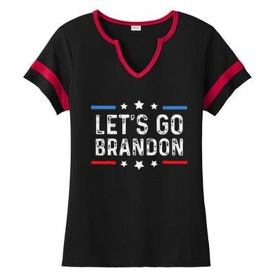 Lets Go Brandon Lets Go Brandon Funny Ladies Halftime Notch Neck Tee