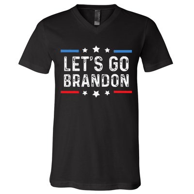 Lets Go Brandon Lets Go Brandon Funny V-Neck T-Shirt