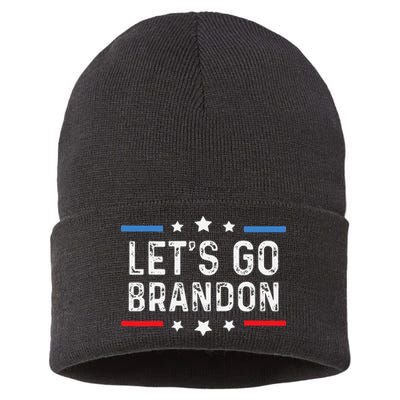 Lets Go Brandon Lets Go Brandon Funny Sustainable Knit Beanie