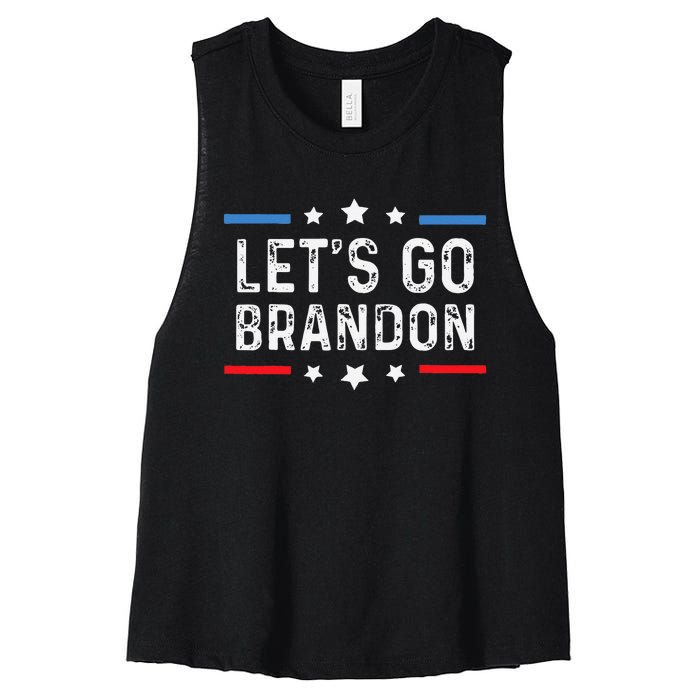 Lets Go Brandon Lets Go Brandon Funny Women's Racerback Cropped Tank