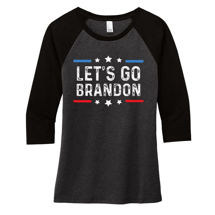 Lets Go Brandon Lets Go Brandon Funny Women's Tri-Blend 3/4-Sleeve Raglan Shirt