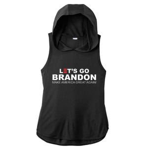 Let's Go Brandon Make American Great Again Ladies PosiCharge Tri-Blend Wicking Draft Hoodie Tank