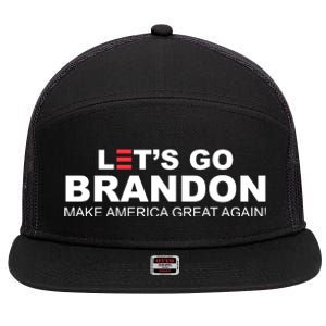 Let's Go Brandon Make American Great Again 7 Panel Mesh Trucker Snapback Hat