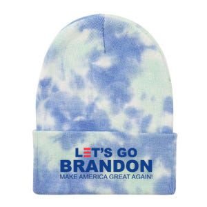 Let's Go Brandon Make American Great Again Tie Dye 12in Knit Beanie