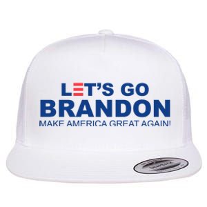 Let's Go Brandon Make American Great Again Flat Bill Trucker Hat