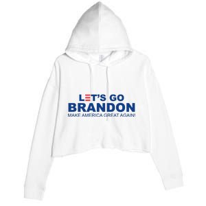 Let's Go Brandon Make American Great Again Crop Fleece Hoodie