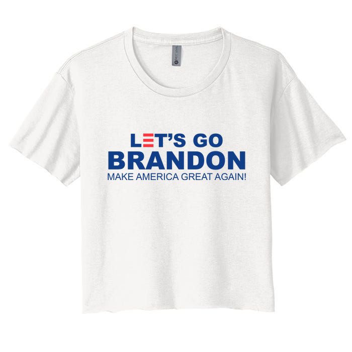 Let's Go Brandon Make American Great Again Women's Crop Top Tee