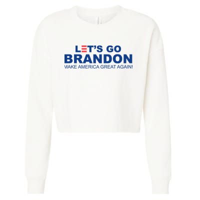 Let's Go Brandon Make American Great Again Cropped Pullover Crew
