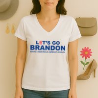 Let's Go Brandon Make American Great Again Women's V-Neck T-Shirt