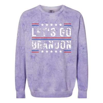 Lets Go Brandon Tee Funny Trendy Sarcastic Lets Go Brandon Colorblast Crewneck Sweatshirt